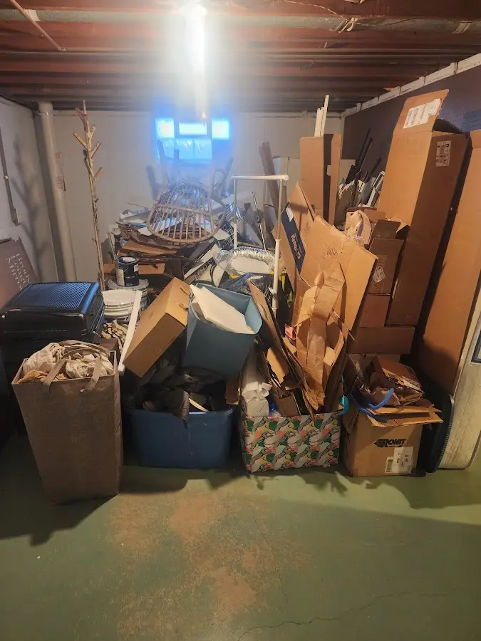 Roll-off dumpster container at job site for Construction Dumpster Rental in Collins